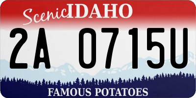 ID license plate 2A0715U