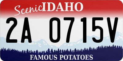 ID license plate 2A0715V