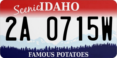 ID license plate 2A0715W