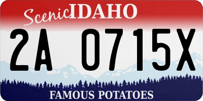 ID license plate 2A0715X