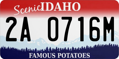 ID license plate 2A0716M