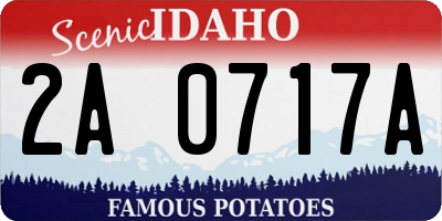 ID license plate 2A0717A