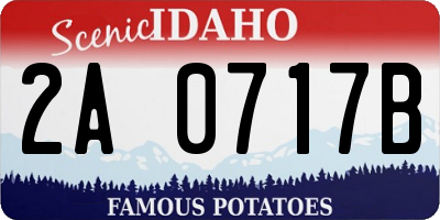 ID license plate 2A0717B