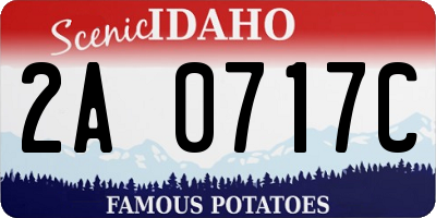 ID license plate 2A0717C