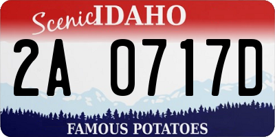 ID license plate 2A0717D