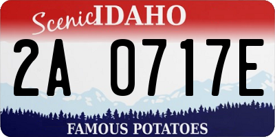 ID license plate 2A0717E