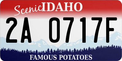 ID license plate 2A0717F