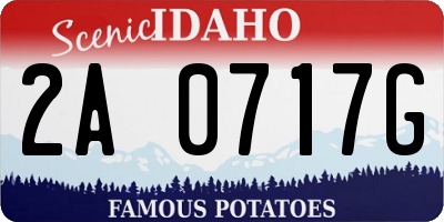 ID license plate 2A0717G