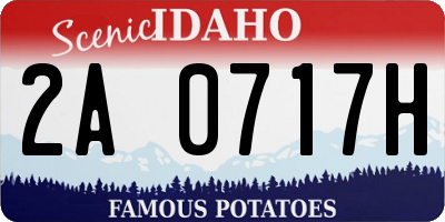 ID license plate 2A0717H