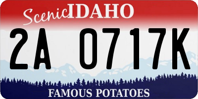 ID license plate 2A0717K