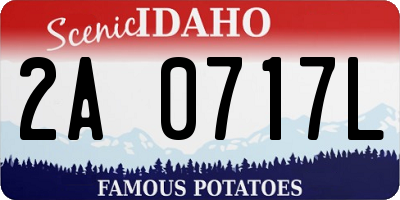 ID license plate 2A0717L