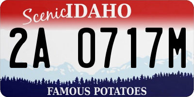ID license plate 2A0717M