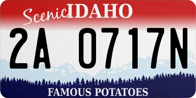 ID license plate 2A0717N