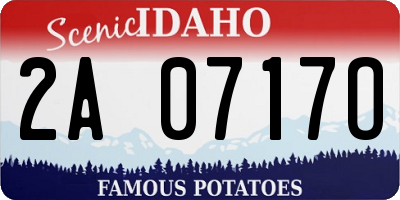 ID license plate 2A0717O