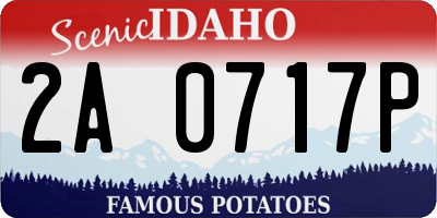 ID license plate 2A0717P