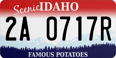 ID license plate 2A0717R
