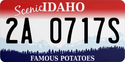 ID license plate 2A0717S