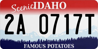 ID license plate 2A0717T