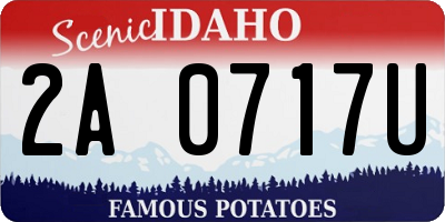 ID license plate 2A0717U