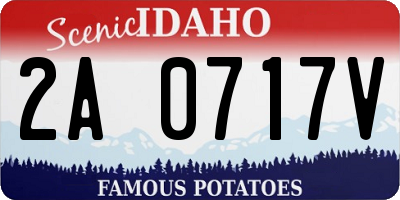 ID license plate 2A0717V