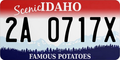 ID license plate 2A0717X