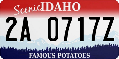 ID license plate 2A0717Z