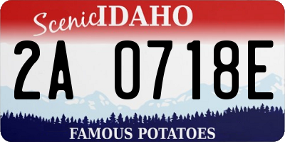 ID license plate 2A0718E