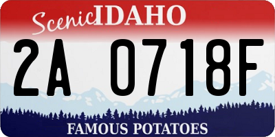 ID license plate 2A0718F