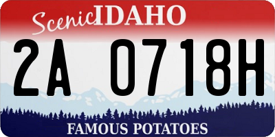 ID license plate 2A0718H