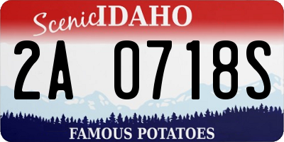 ID license plate 2A0718S