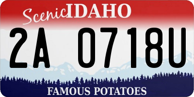 ID license plate 2A0718U