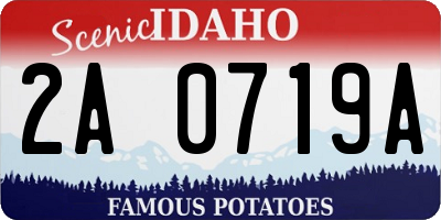ID license plate 2A0719A