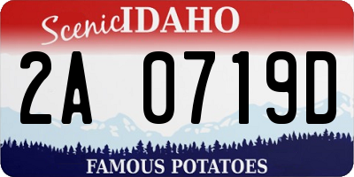 ID license plate 2A0719D