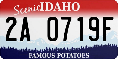 ID license plate 2A0719F