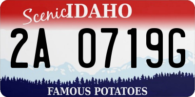 ID license plate 2A0719G