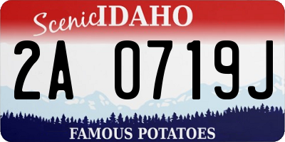 ID license plate 2A0719J