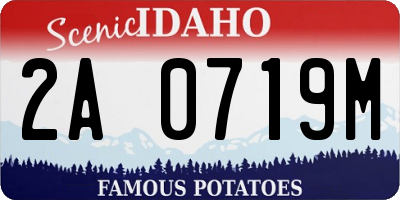 ID license plate 2A0719M