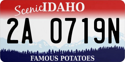 ID license plate 2A0719N