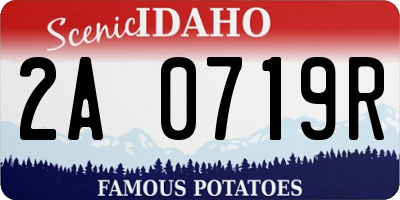ID license plate 2A0719R