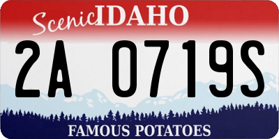 ID license plate 2A0719S
