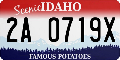 ID license plate 2A0719X