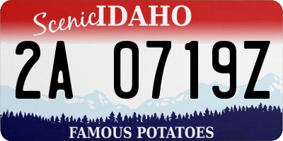 ID license plate 2A0719Z