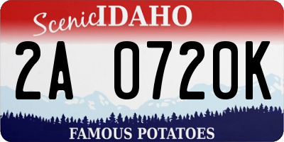 ID license plate 2A0720K