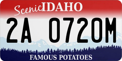 ID license plate 2A0720M