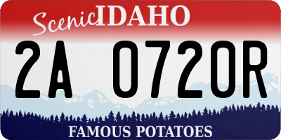 ID license plate 2A0720R
