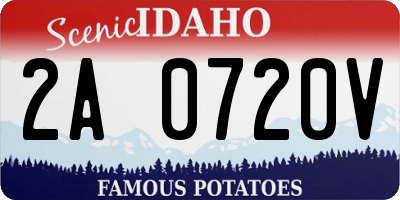 ID license plate 2A0720V