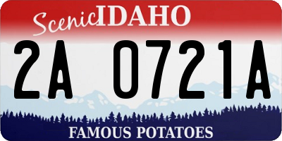 ID license plate 2A0721A