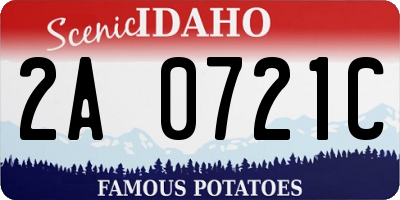 ID license plate 2A0721C