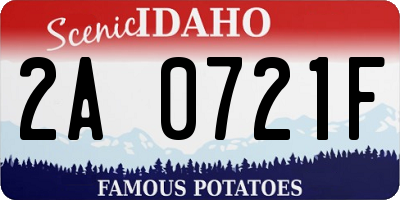 ID license plate 2A0721F