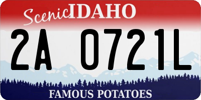 ID license plate 2A0721L